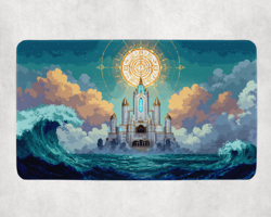 MTG Playmat | Pixel Azorious Themed Playmat | Unofficial MTG Playmat - Image 1
