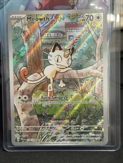 Meowth 106/094 Me02: Phantasmal Flames Illustration Rare Holo Pokemon TCG Eng - Image 1