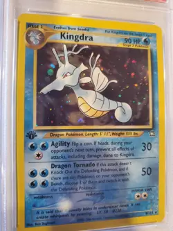 Pokemon TCG 2000 Neo Genesis Kingdra Holo 1st Ed 8/111 PSA 9 Mint - Image 2