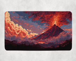 MTG Playmat | Pixel Mountain Themed Playmat | Unofficial MTG Playmat - Image 1