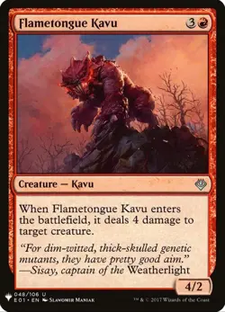 X 1 Flametongue Kavu NM Mystery Booster 048 MTG Magic The Gathering - Image 1