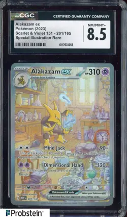 2023 Pokemon S&V 151 201/165 Alakazam ex Special Illustration Rare CCG 8.5 - Image 1