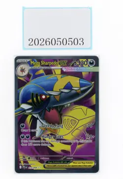 PTCG POKEMON MEGA SHARPEDO EX 113/094 PHANTASMAL FLAMES 2025 ENGLISH - Image 1