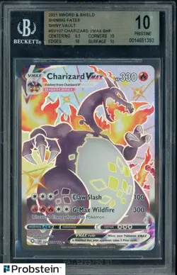 2021 Pokemon SWSH Shining Fates #SV107 FA Charizard VMAX BGS 10 PRISTINE - Image 1