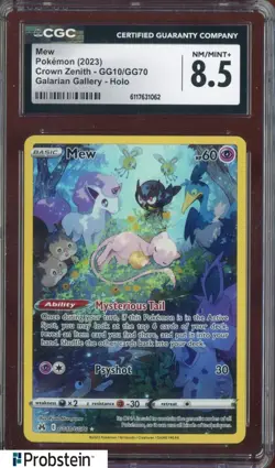 2023 Pokemon Crown Zenith Galaraian Gallary GG10/GG70 Mew Holo CGC 8.5 - Image 1