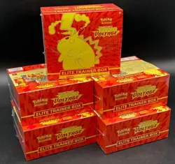 Lot of (5) Pokemon TCG Sword & Shield Vivid Voltage Elite Trainer Box Sealed ETB - Image 1