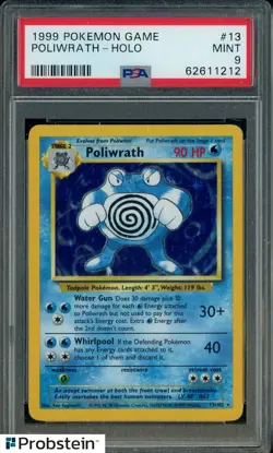 1999 Pokemon Game #13 Poliwrath - Holo PSA 9 MINT - Image 1