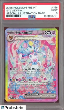 2025 Pokemon PRE Portuguese Special Illustration Rare #156 Sylveon ex PSA 9 MINT - Image 1