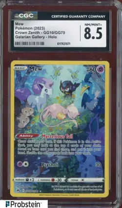 2023 Pokemon Crown Zenith Galaraian Gallary GG10/GG70 Mew Holo CGC 8.5 - Image 1