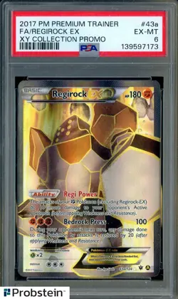 2017 Pokemon Premium Trainer XY Collection Promo #43a FA Regirock Ex PSA 6 - Image 1