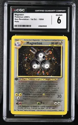 2001 Pokemon Neo Revelation Magneton 1st Edition Holo #10 CGC 6 - Image 1