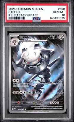 148491925 Steelix 2025 Pokemon Mega Evolution #150/132 Illustration Rare PSA 10 - Image 1