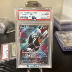 Houndoom V 178/189 2020 Pokemon SWSH Darkness Ablaze Full Art PSA 10 - Image 1