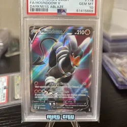Houndoom V 178/189 2020 Pokemon SWSH Darkness Ablaze Full Art PSA 10 - Image 2
