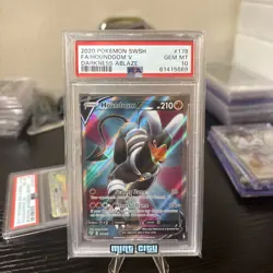 Houndoom V 178/189 2020 Pokemon SWSH Darkness Ablaze Full Art PSA 10 - Image 3