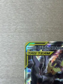 2019 Pokemon Pikachu & Zekrom GX SM168 Tag Team Tins Black Star Promo Full Art - Image 3