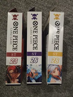One Piece Starter Deck Lot Shanks ST-23 Monkey D Luffy ST-26 Yamato ST-28 Sealed - Image 2