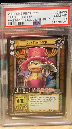 2006 One Piece CCG - THE FIRST STEP / CHOPPER - GRAND LINE SILVER RARE PSA 10 - Image 1