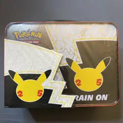 Pokemon 25th Anniversary Celebrations Treasure Chest Lunchbox Tin Factory SEALED - Image 3
