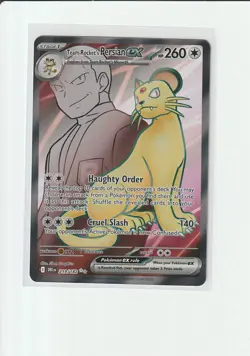 Team Rocket’s Persian Ex 219/182 Destined Rivals Full Art Pokemon TCG NM/MINT - Image 1