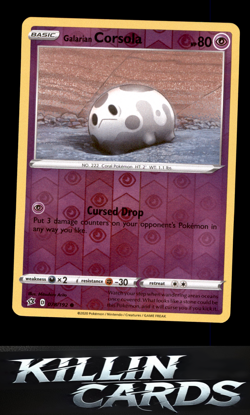 Reverse Holofoil Galarian Corsola 078/192 Pokemon Common SWSH02: Rebel Clash Car - Image 1