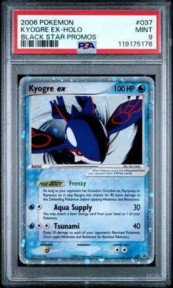 2006 POKEMON BLACK STAR PROMOS #037 KYOGRE EX-HOLO PSA 9 - Image 1
