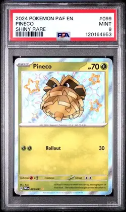 2024 POKEMON PAF EN-PALDEAN FATES #099 PINECO SHINY RARE PSA9 Pop 12 - Image 1