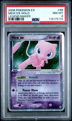 2006 POKEMON EX LEGEND MAKER #88 MEW EX-HOLO PSA 8 - Image 1