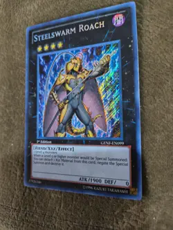 Yugioh Steelswarm Roach - GENF-EN099 - Secret Rare - 1st Edition - LP - Image 2