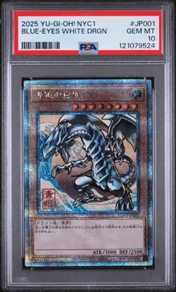 PSA 10 - Blue-Eyes White Dragon NYC1-JP001 Ukiyo-e Stamp Box Promo Yugioh OCG - Image 1
