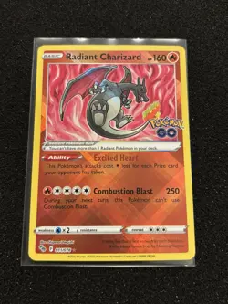 LP Radiant Charizard 011/078 Pokemon GO Holo - Image 1