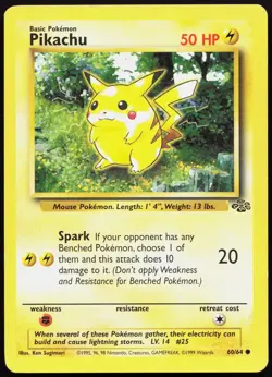 PIKACHU 60/64 COMMON JUNGLE POKEMON MP - Image 1