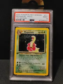 Nintendo 2000 Pokemon Neo Genesis 1st Ed Holo Meganium 11/111 PSA 9 - Image 1