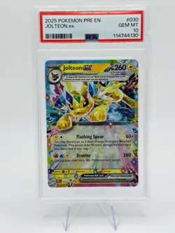 2025 Pokemon TCG Prismatic Evolutions Jolteon EX #30/131 Gem Mint 10 - Image 2