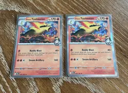 (2) Ethan's Typhlosion 034/182 Destined Rivals Holo Pokemon Cards TCG NM - Image 1