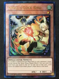 Yu-Gi-Oh TCG #RA02-EN006 Droll & Lock Bird (Alternate Art) 1st Edition PUR NM - Image 1