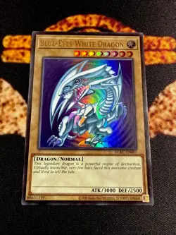 YUGIOH • BLUE EYES WHITE DRAGON • ULTRA RARE • LCKC-EN001 • UNLIMITED • SDK ART - Image 2