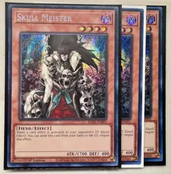 3x Skull Meister 1st Edition Secret Rare RA02-EN005 Yu-Gi-Oh! - Image 1