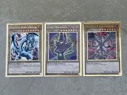Blue-Eyes White Dragon + Dark Magician + Red-Eyes | Premium Gold Rares | YuGiOh! - Image 1