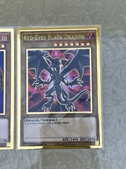 Blue-Eyes White Dragon + Dark Magician + Red-Eyes | Premium Gold Rares | YuGiOh! - Image 4