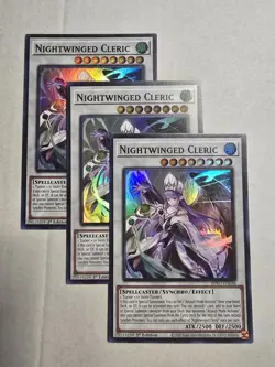 3X Yugioh Nightwinged Cleric BPRO-EN038 Super Rare 1st Edition NM - Image 1