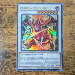 Yu-Gi-Oh Blazing Dominion Crimson Blade Dragon BLZD-EN037 Ultra Rare 1st Edition - Image 1