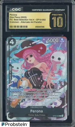 2025 One Piece PC Best Selection Vol.4 OP10-092 Perona Alt Art CGC 10 PRISTINE - Image 1