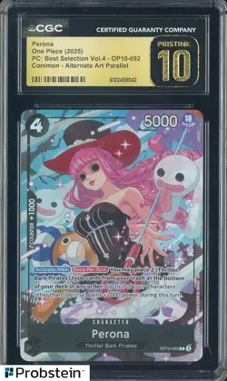 2025 One Piece PC Best Selection Vol.4 OP10-092 Perona Alt Art CGC 10 PRISTINE - Image 1