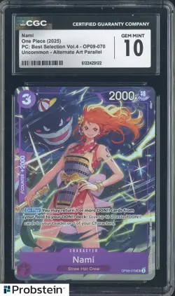 2025 One Piece PC Best Selection Vol.4 OP09-070 Nami Alternate Art CGC 10 - Image 1
