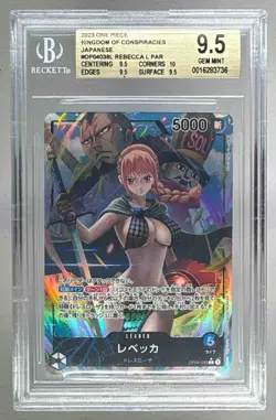 3736 Rebecca 2023 One Piece Kingdoms of Intrigue Japanese #039 Leader BGS 9.5 - Image 1