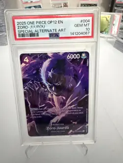 2025 One Piece OP12 Zoro-Juurou Special Alternate Art PSA 10 - Image 1