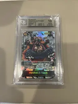 Bandai One Piece CCG Marshall D. Teach OP09-093 Manga Alt Art Foil SR BGS 10 - Image 1