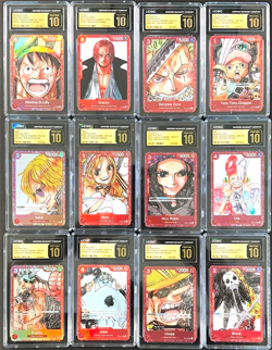 2023 One Piece EN Premium Card Film Red Set (12) CGC 10 PRISTINE w/ Luffy Nami - Image 1