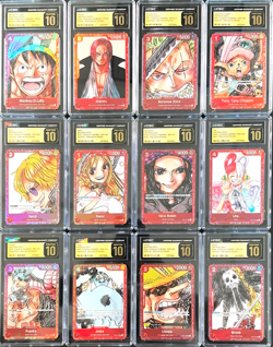 2023 One Piece EN Premium Card Film Red Set (12) CGC 10 PRISTINE w/ Luffy Nami - Image 1